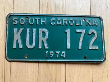 1974 South Carolina License Plate