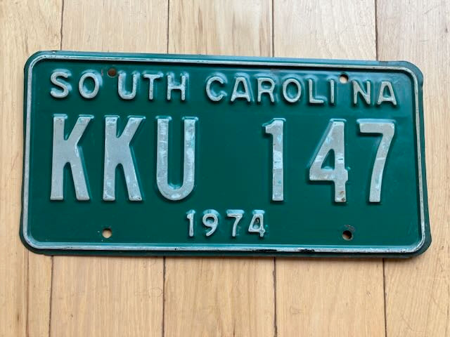 1974 South Carolina License Plate