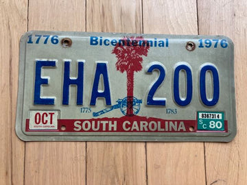 1976 South Carolina License Plate