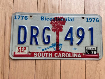 1976 South Carolina License Plate