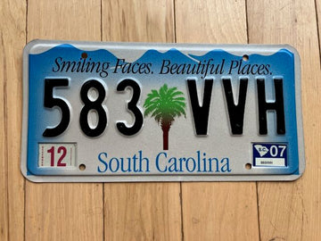 2007 South Carolina License Plate