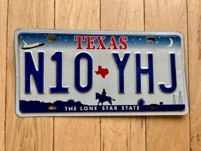 Texas Shuttle License Plate