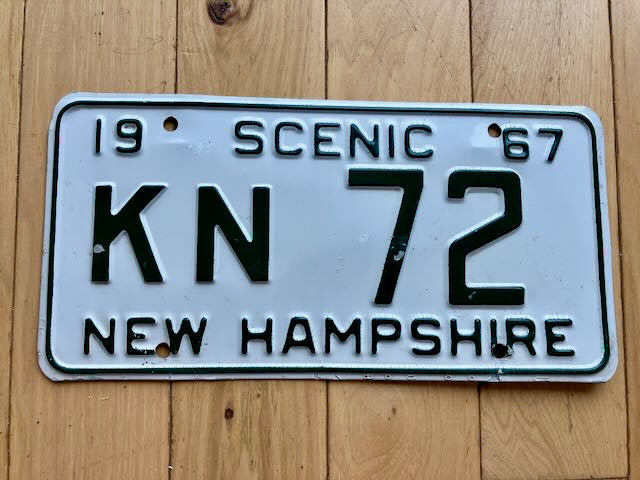 1967 New Hampshire License Plate