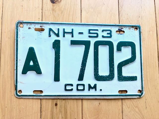 1953 New Hampshire Commercial License Plate