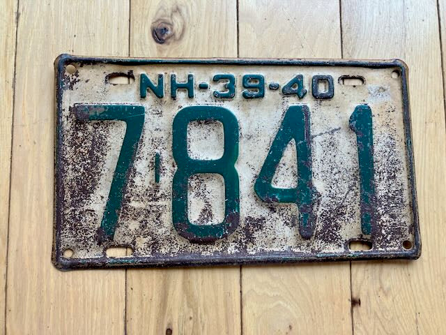 1940 New Hampshire License Plate