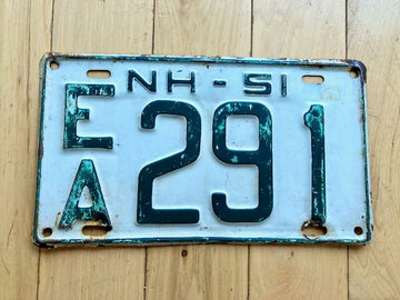 1951 New Hampshire License Plate