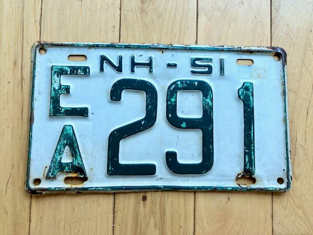 1951 New Hampshire License Plate