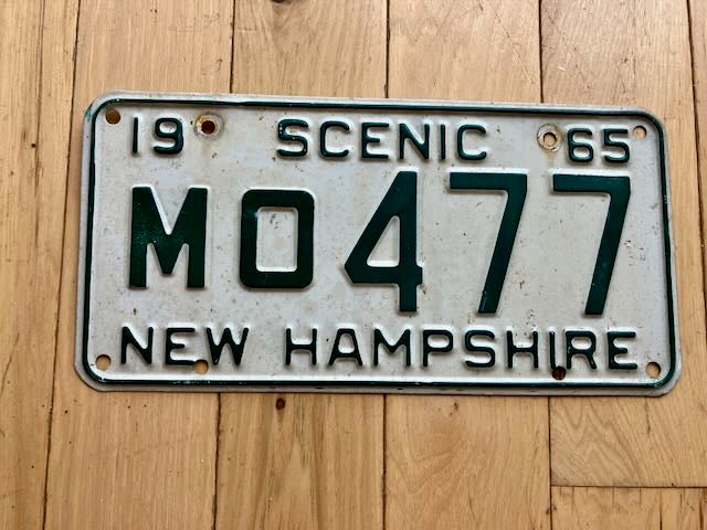 1965 New Hampshire License Plate