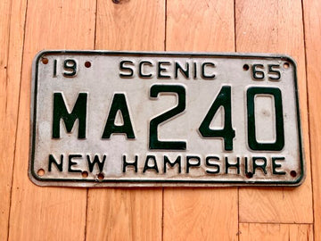 1965 New Hampshire License Plate