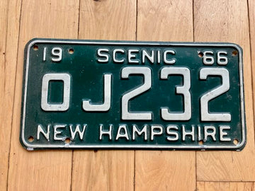 1966 New Hampshire License Plate