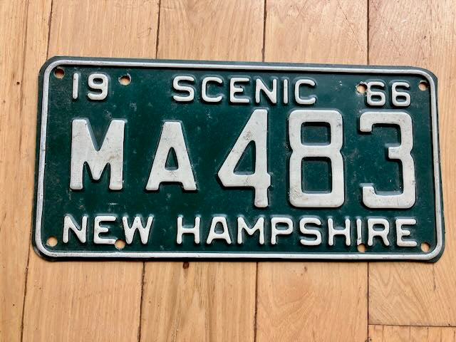 1966 New Hampshire License Plate