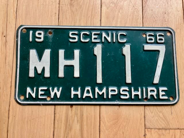 1966 New Hampshire License Plate