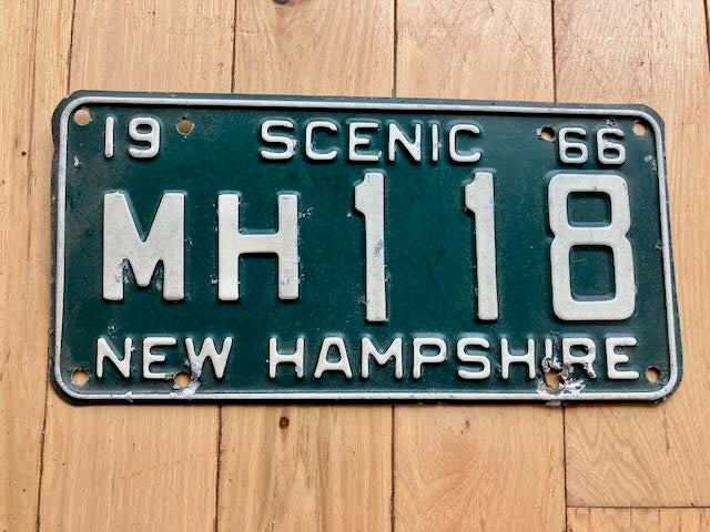 1966 New Hampshire License Plate