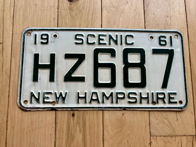 1961 New Hampshire License Plate