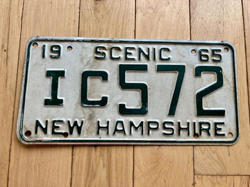 1965 New Hampshire License Plate