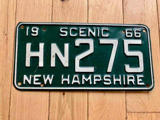 1966 New Hampshire License Plate