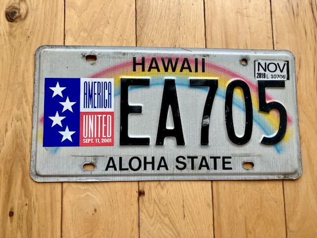 Hawaii America United License Plate - Craft Condition