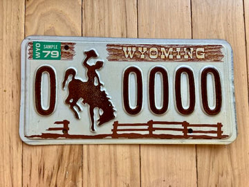 1979 Wyoming Sample License Plate