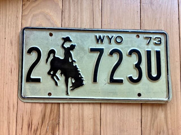 1973 Wyoming License Plate