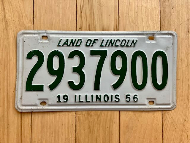 1956 Illinois License Plate