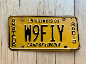 1981 Illinois Amateur Radio License Plate