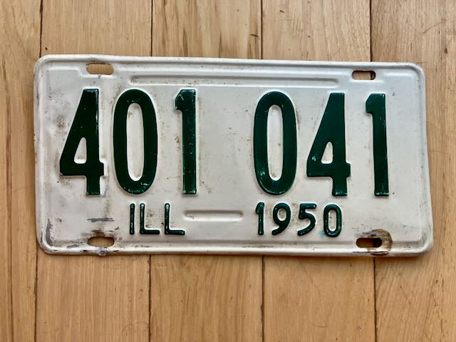 1950 Illinois License Plate