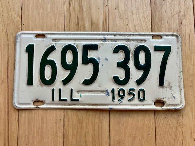 1950 Illinois License Plate