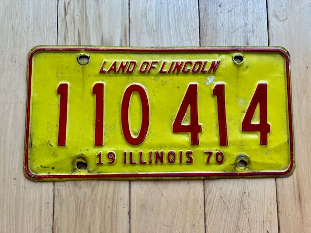 1970 Illinois License Plate