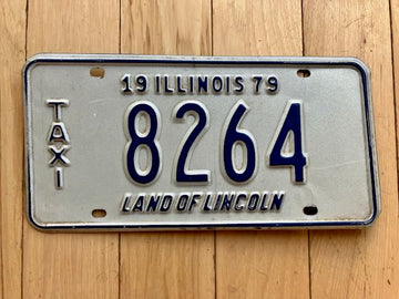 1979 Illinois Taxi License Plate