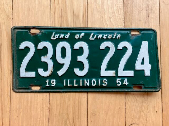 1954 Illinois License Plate