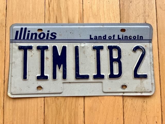 1980s Illinois Vanity License Plate