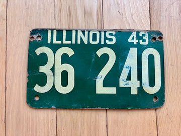 1943 Illinois Fiberboard License Plate