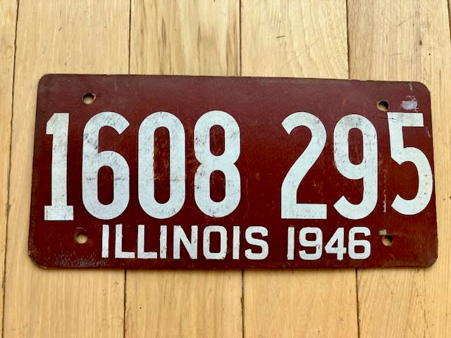 1946 Illinois Fiberboard License Plate