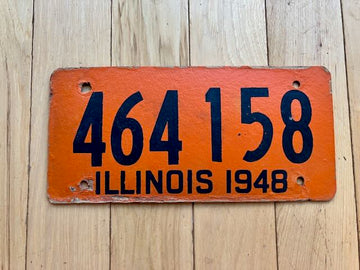 1948 Illinois Fiberboard License Plate