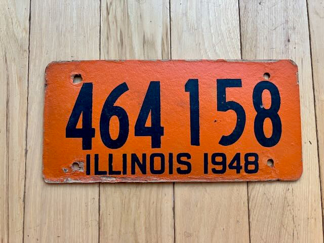 1948 Illinois Fiberboard License Plate