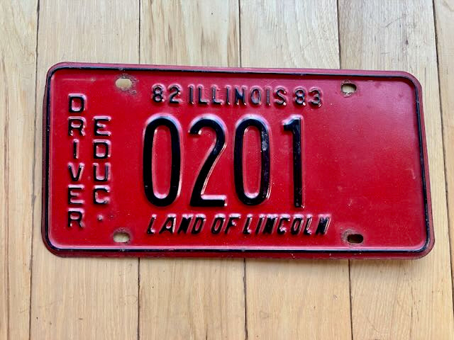 1983 Illinois Driver Education License Plate