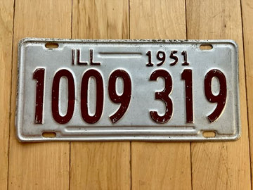 1951 Illinois License Plate