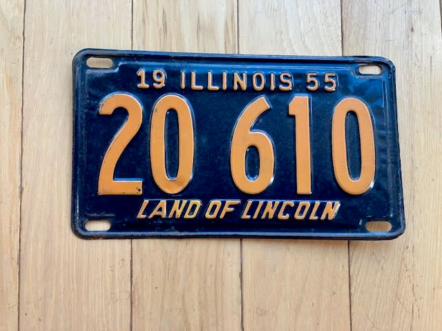 1955 Illinois License Plate