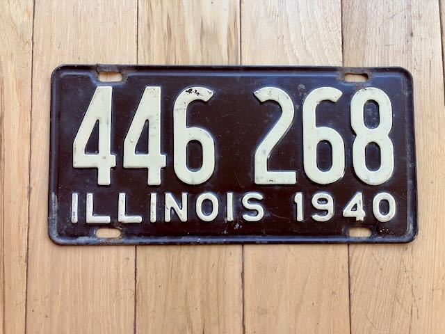 1940 Illinois License Plate