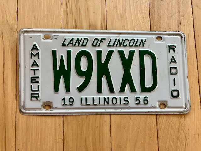 1956 Illinois Amateur Radio License Plate