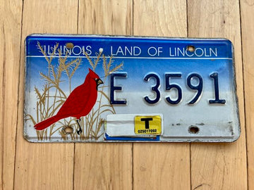 Illinois Cardinal License Plate