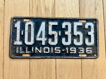 1936 Illinois License Plate