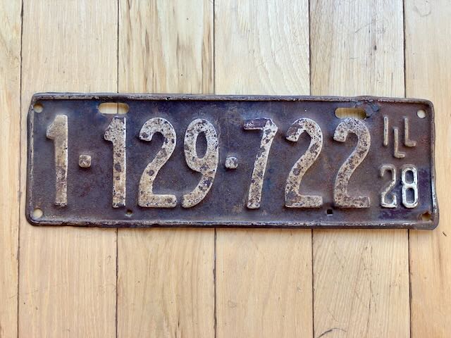 1928 Illinois License Plate