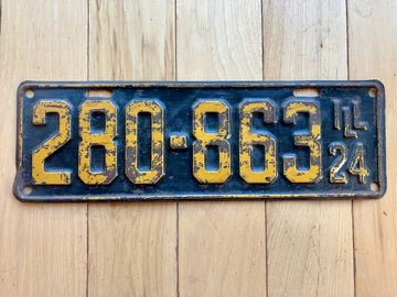 1924 Illinois License Plate