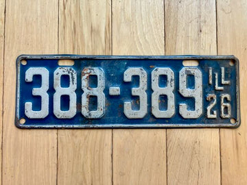 1926 Illinois License Plate