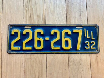 1932 Illinois License Plate