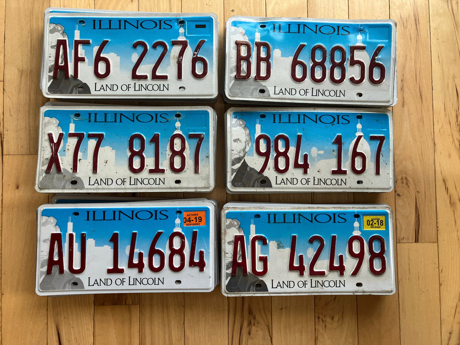 100 Craft Condition Illinois License Plates