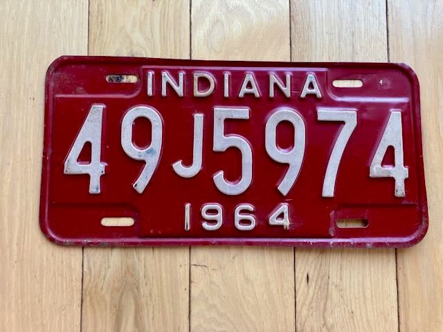 1964 Indiana License Plate