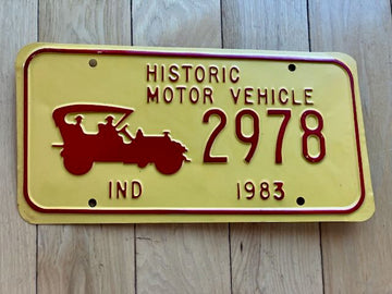 1983 Indiana Historic Motor Vehicle License Plate