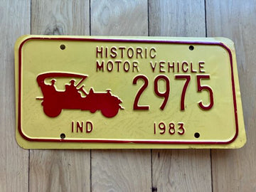 1983 Indiana Historic Motor Vehicle License Plate